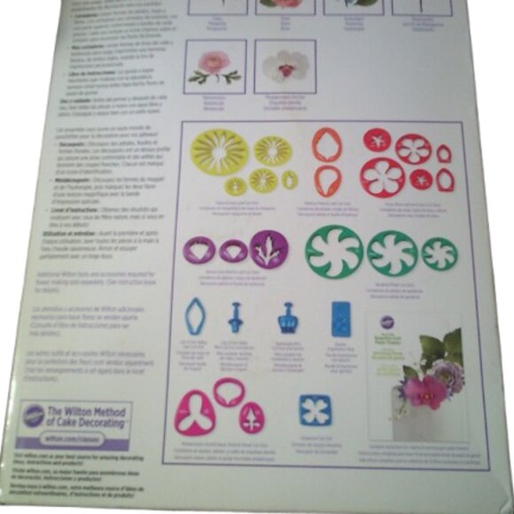 Wilton Gum Paste Outs Piece 28 PC GP Flowers Cut Out Set - Picture 5 of 6